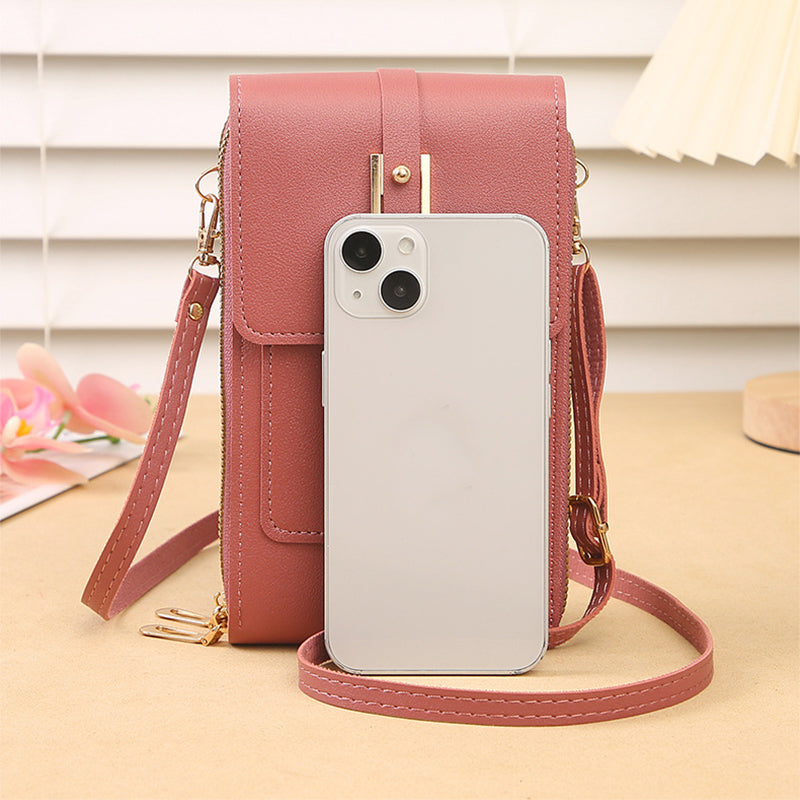 Women's Crossbody Shoulder Bag Transparent Multifunctional Touch Screen Phone Bag