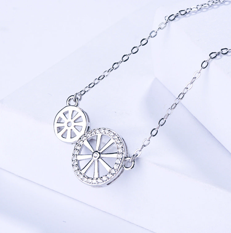 Ferris Wheel Clavicle Chain Necklace Silver Jewelry Necklace