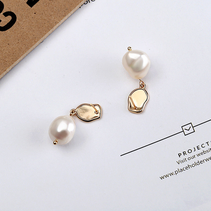 925 Sterling Silver Baroque Pearl Earings