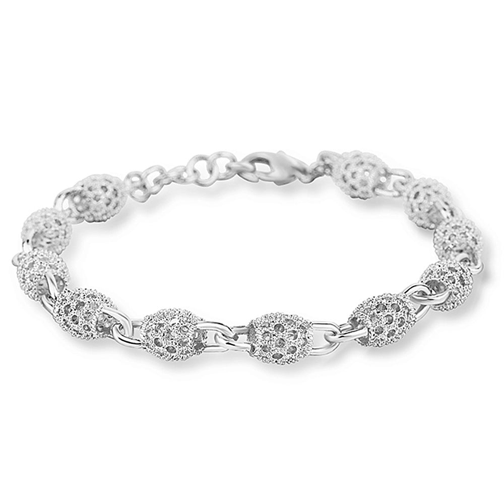 Silver jewelry fashion bracelet