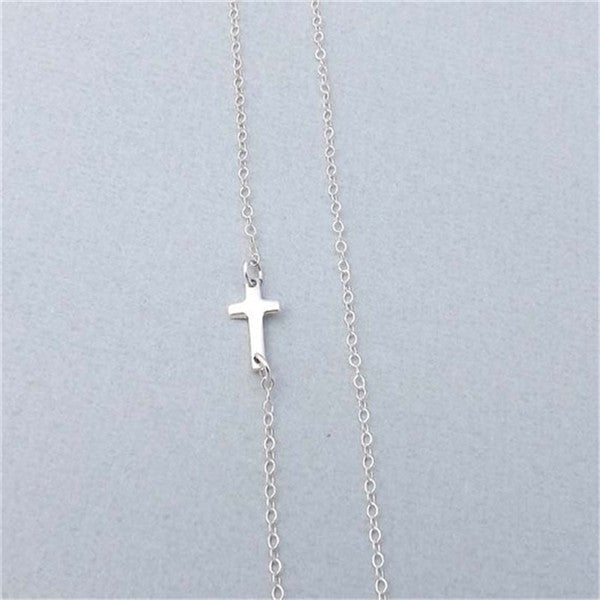 Horizontal Cross Pendant Necklace Jewelry