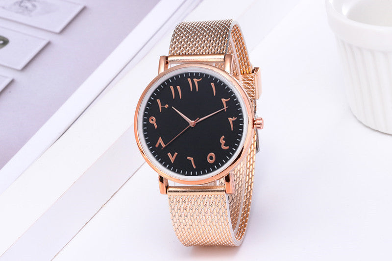 Fashion Creative Quartz Watches Couple Watches Digital Mesh Band Watches