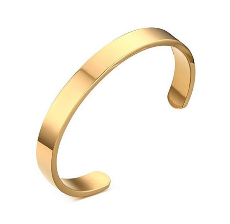 Smooth stainless steel bracelet C-shaped  bracelet jewelry