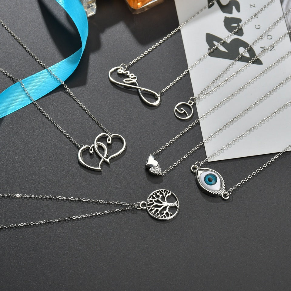 Devil's eye necklace jewelry simple clavicle chain necklace