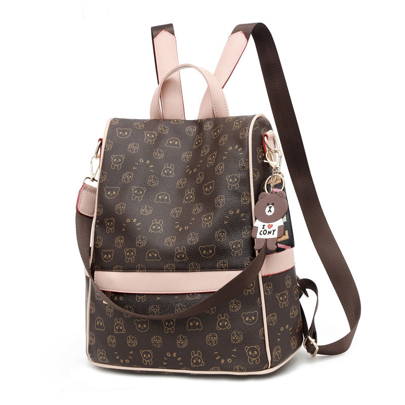 2023 new Korean fashion ladies bags soft leather backpack