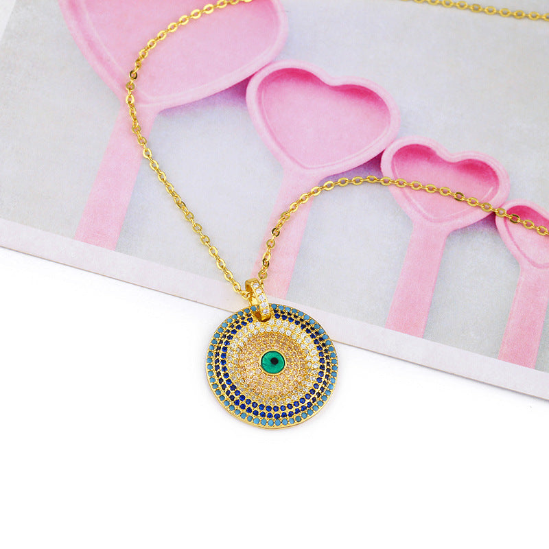 Round Zircon Necklace Personalized Necklace Jewelry