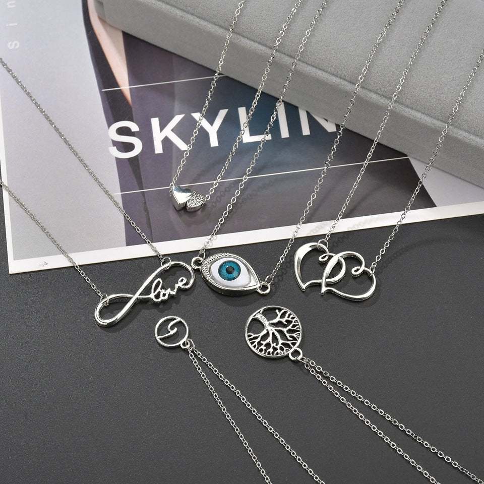 Devil's eye necklace jewelry simple clavicle chain necklace