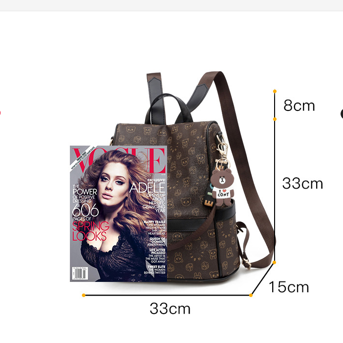 2023 new Korean fashion ladies bags soft leather backpack