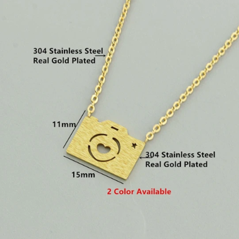 Fashion Love Camera Pendant Necklace Jewelry