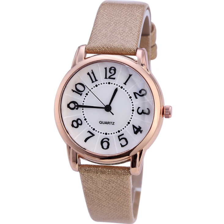 Drop Shipping Women Simple Dial Wristwatches Casual Fashion Luxury Leather Strap Quartz Watches Clock Relogio Feminino