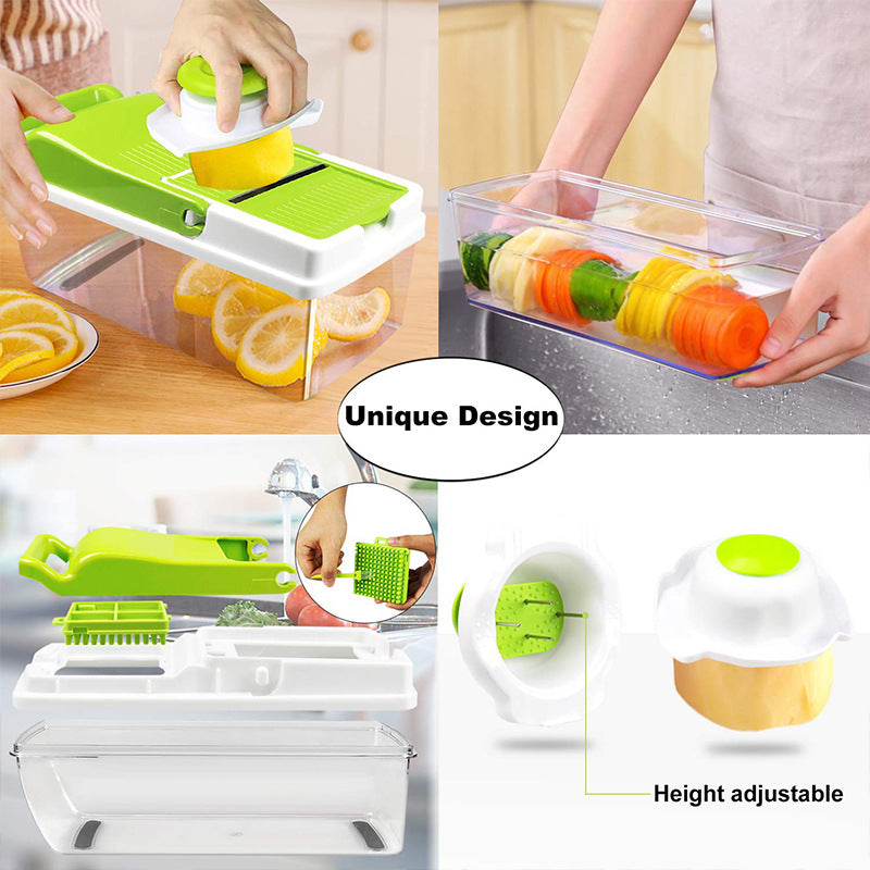 Multifunctional vegetable cutting artifact