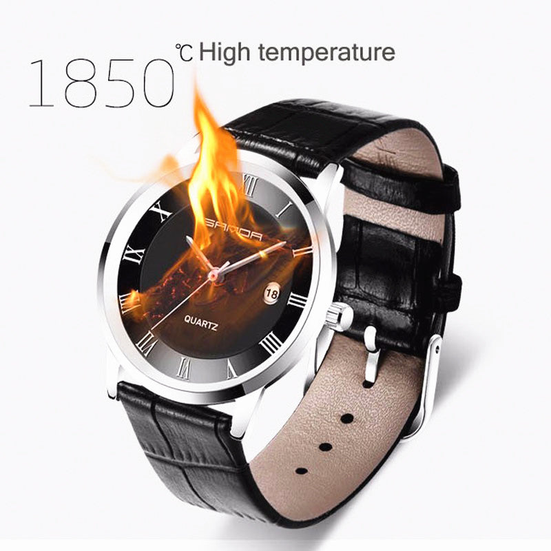 SANDA Luxury Watches MenThin Fashion Men Quartz Casual Strap Watch Wristwatch Vogue Leather Relojes Mujer P188G