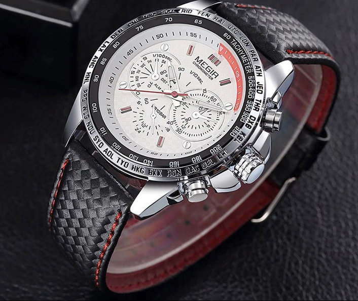 Cheap Wholesale Original   1010 Leather Strap 3ATM Waterproof Quartz Luxury Business Mens Watches