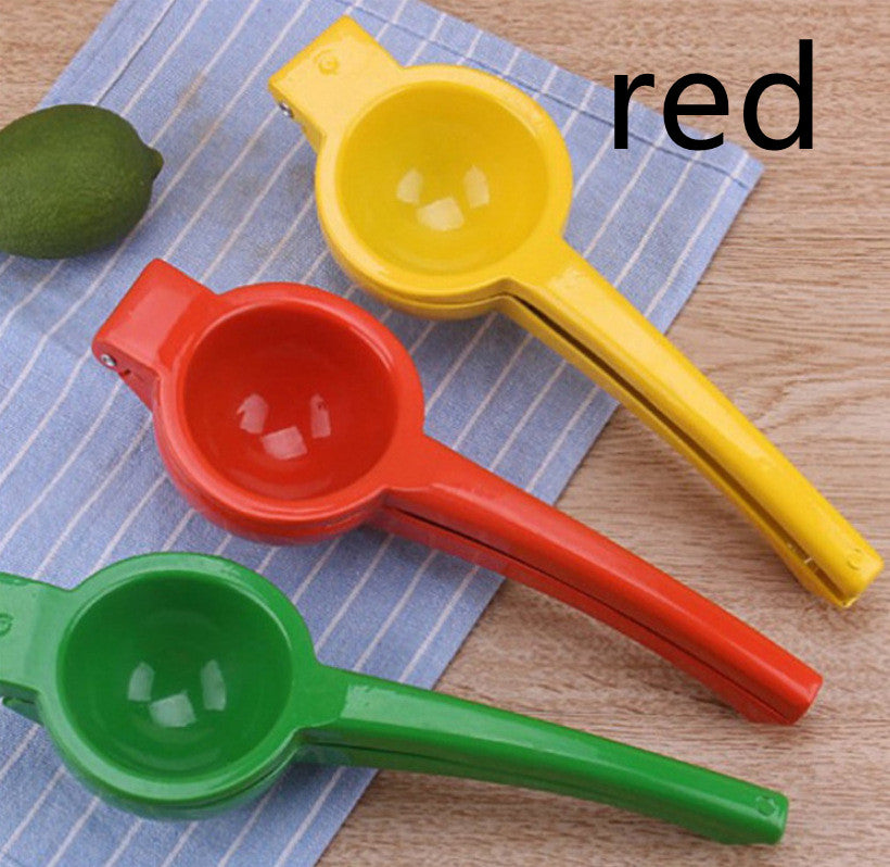 Kitchen Gadgets Colored Handle Manual Lemon Press Plastic Fruit Juicer