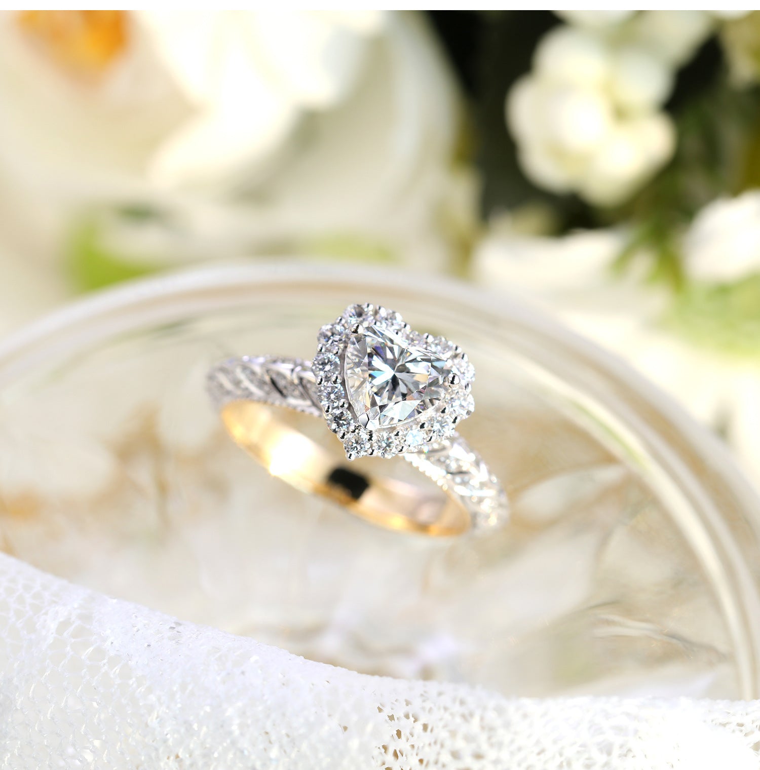 Silver Zircon Wedding Ring