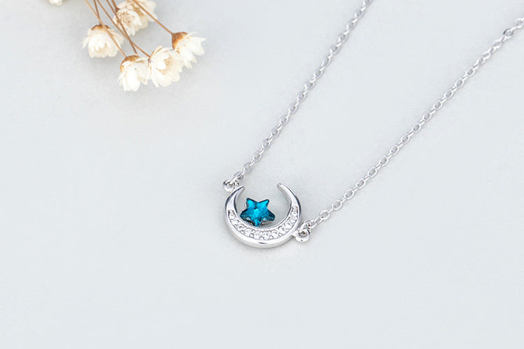 Korean Jewelry Female Pendant White Gold Plating Processing Jewelry Necklace