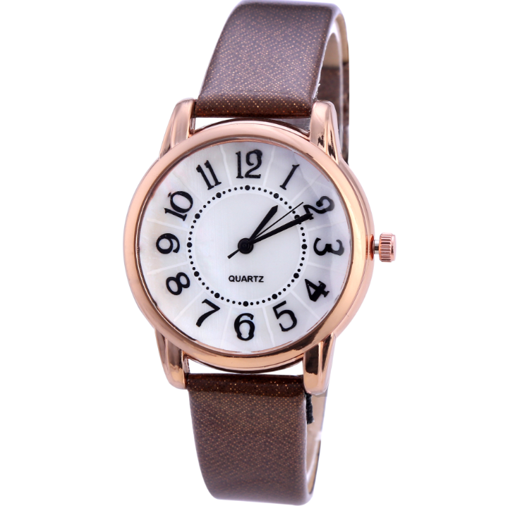 Drop Shipping Women Simple Dial Wristwatches Casual Fashion Luxury Leather Strap Quartz Watches Clock Relogio Feminino