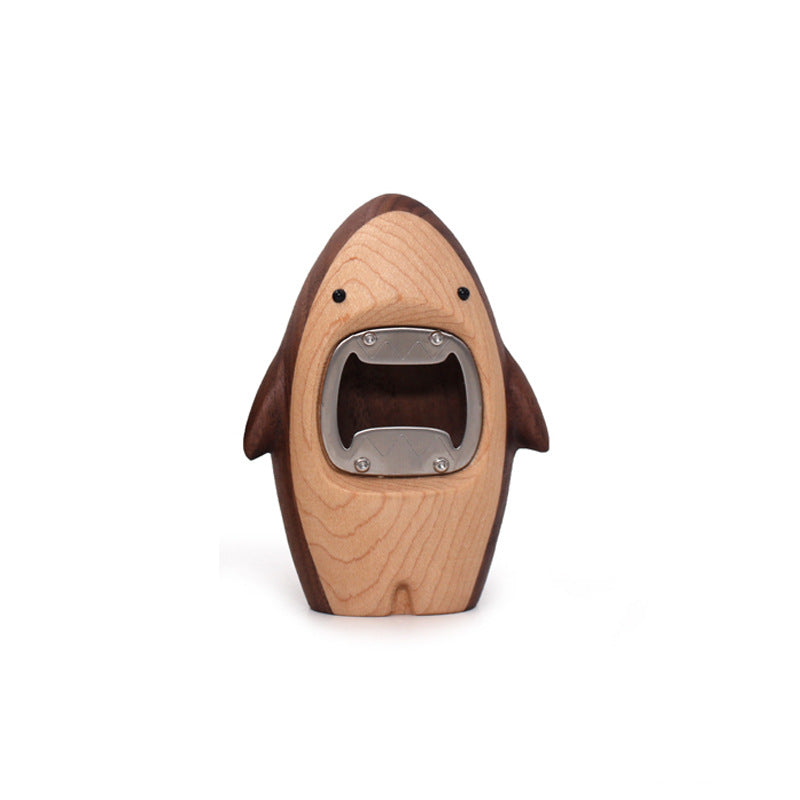 Household Wooden Shark Shape Beer Opener