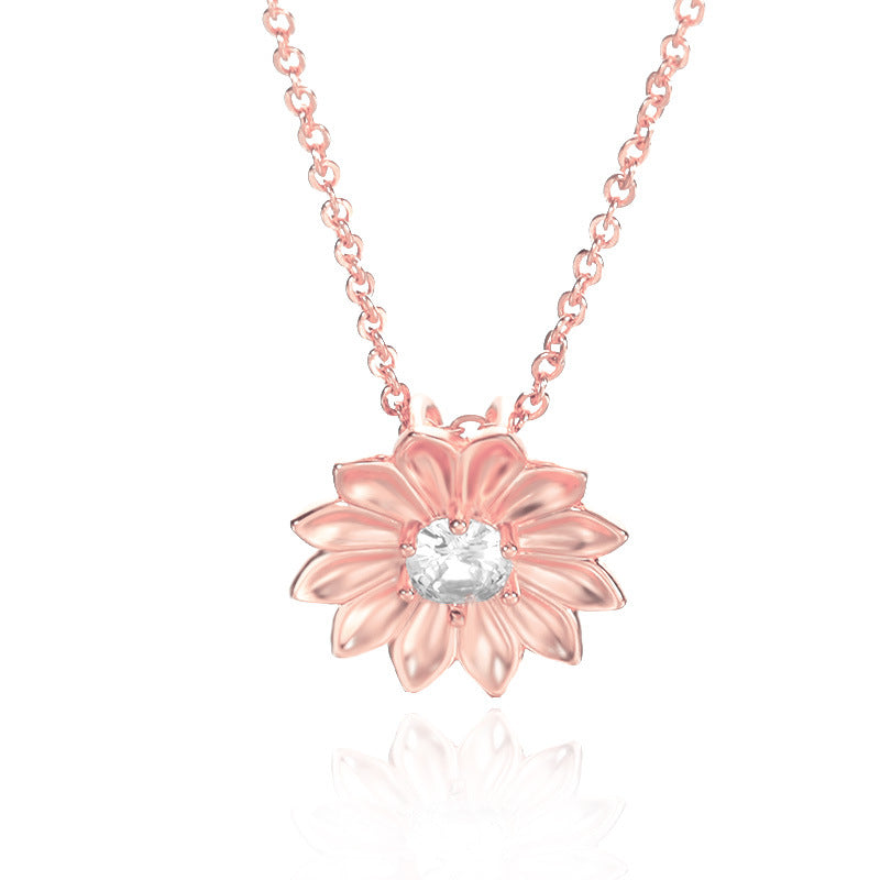 Jewelry Necklace Sunflower Zircon Ladies Necklace