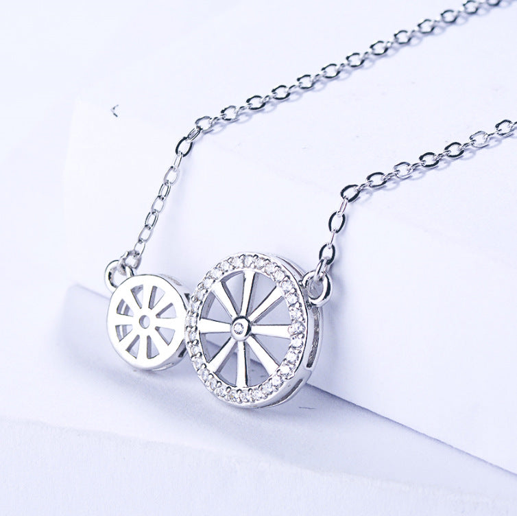 Ferris Wheel Clavicle Chain Necklace Silver Jewelry Necklace