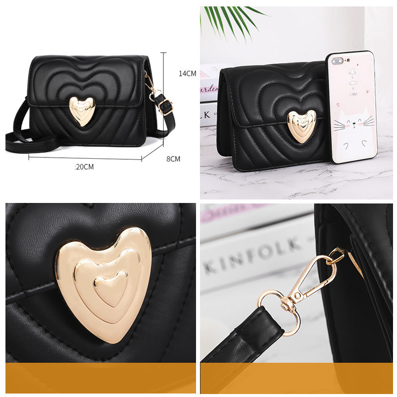 Women Shoulder Bags With Love Lock Design Fashion Crossbody Bags