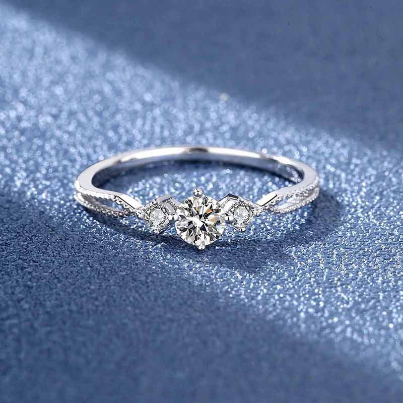 Moissanite Ring Wedding Ring Temperament Ring