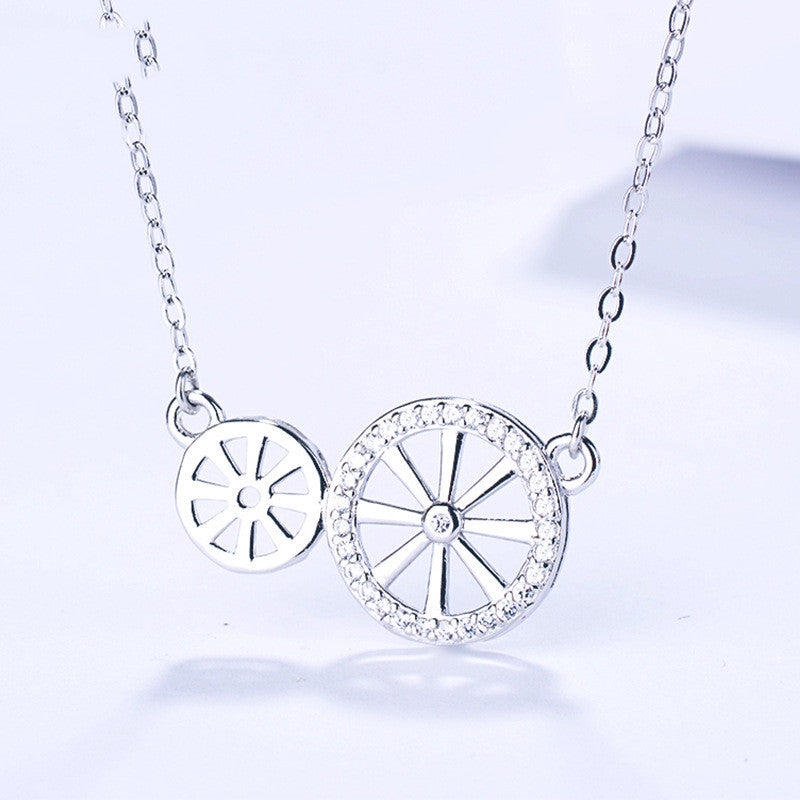 Ferris Wheel Clavicle Chain Necklace Silver Jewelry Necklace