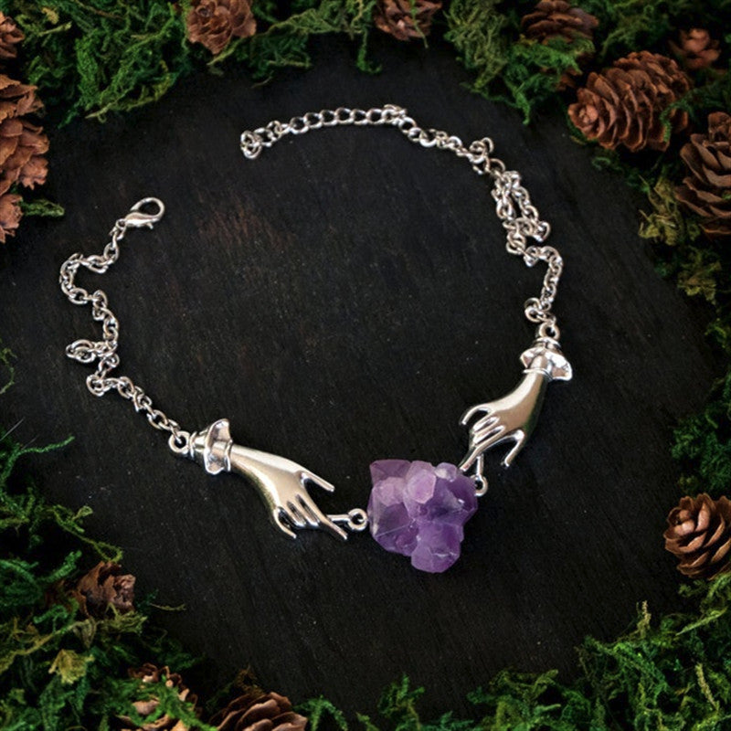 Personalized Design Amethyst Necklace Jewelry