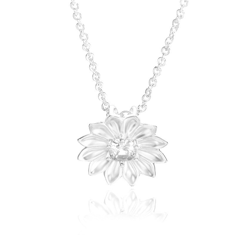 Jewelry Necklace Sunflower Zircon Ladies Necklace